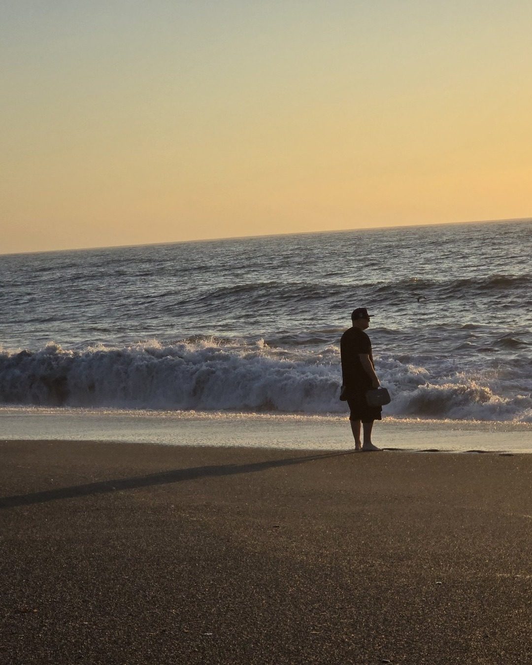 Quiet shoreline at dusk